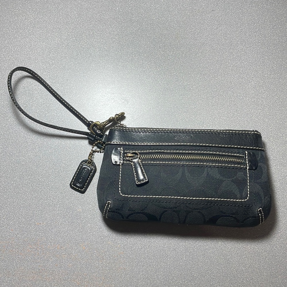 Black Coach Wristlet